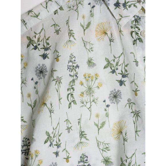 Uniqlo Studio Sanderson Womens S Floral Button Up Shirt White - Picture 4 of 4